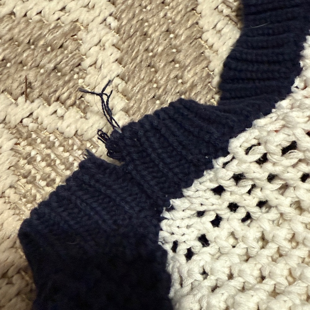 Joe Fresh Navy and White Knit Sweater - Picture 3 of 7